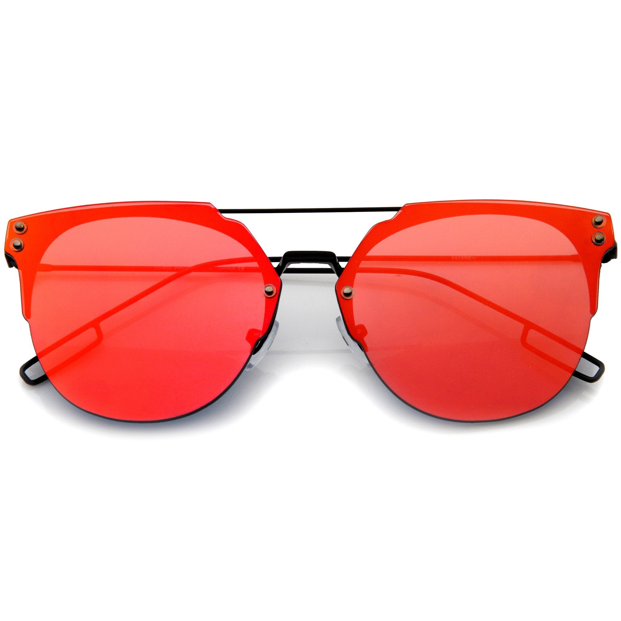 Rimless Flat Lens Color Sunglasses - Image 4