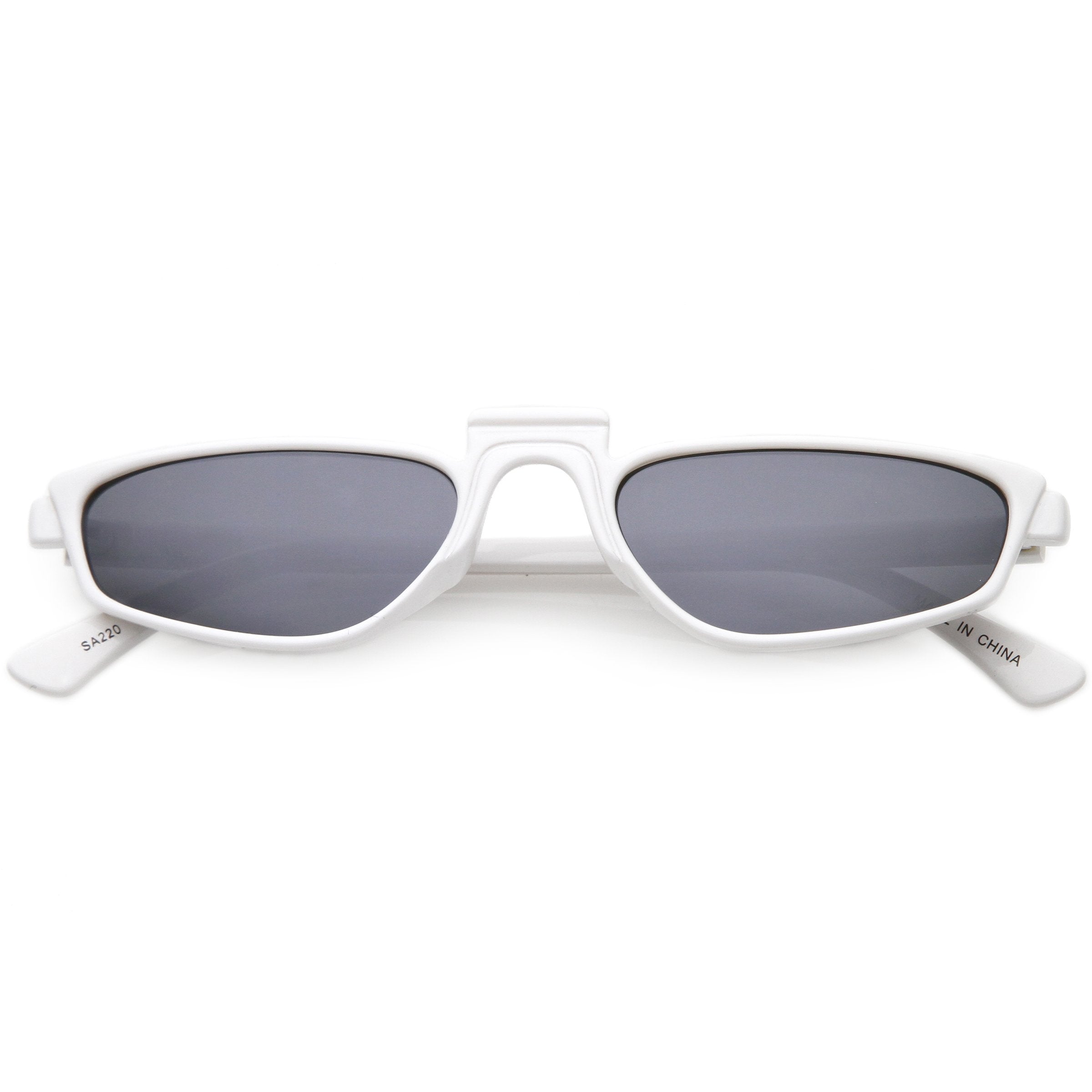 1990's Small Thin Retro Cat Eye Sunglasses - Image 6