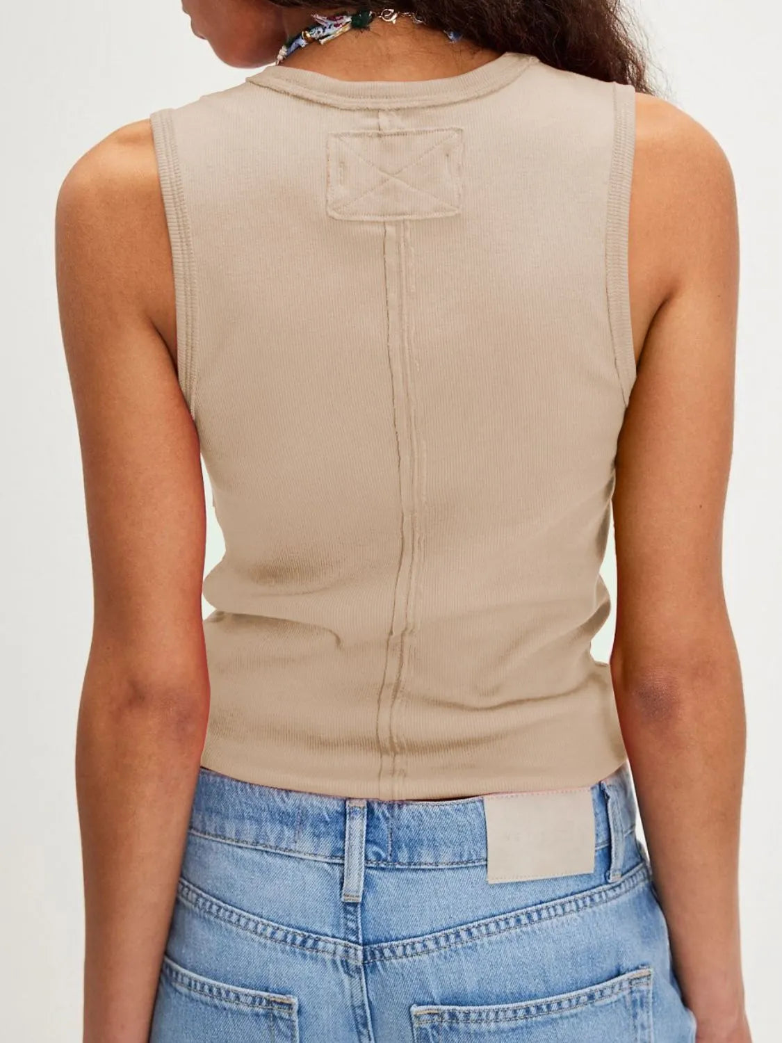 V-Neck Wide Strap Tank - Image 15