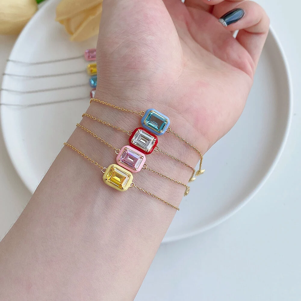 Enamel Candy Color Round Bracelet - Image 8