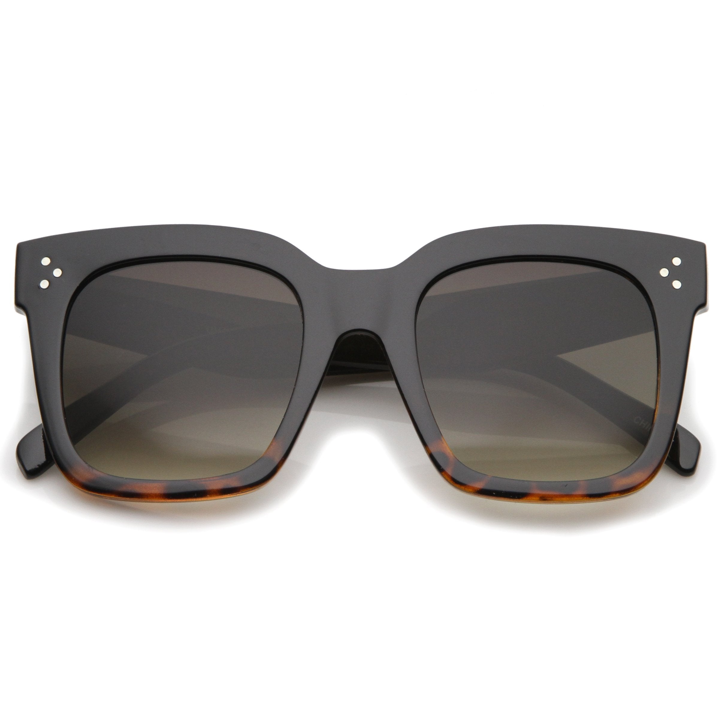 Oversize Horned Rim Sunglasses - Image 5