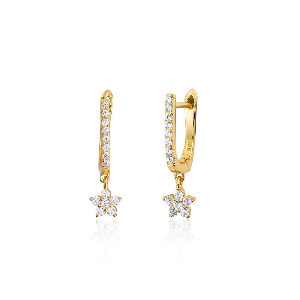 Star Hoop Earrings