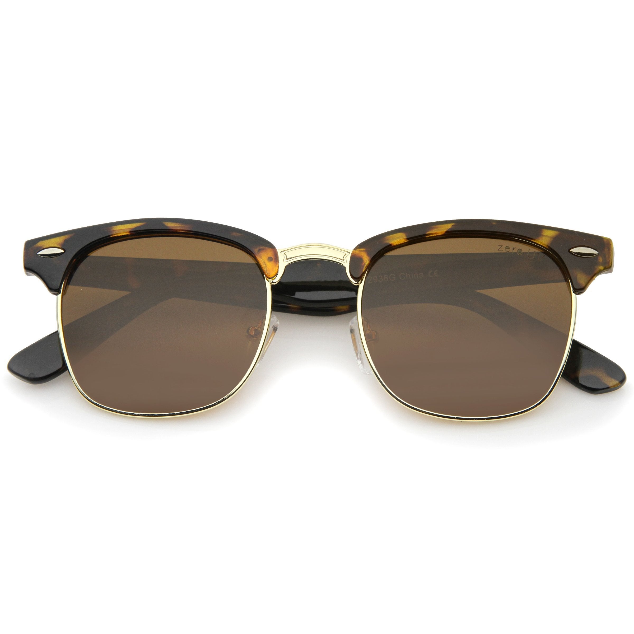 Half Frame Horned Rim Polarized Sunglasses - Image 5