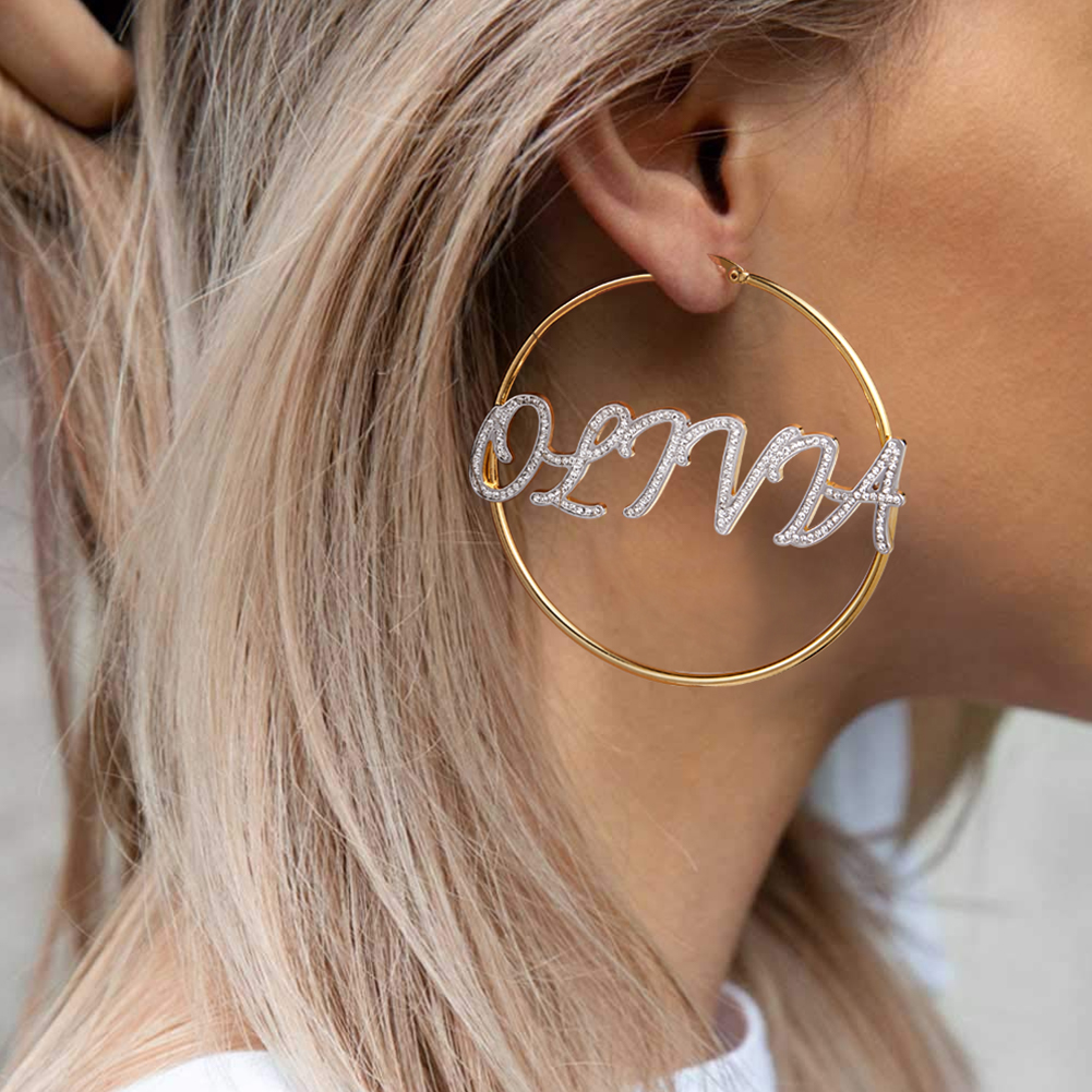 Personalized Name Hoop Earring - Image 2