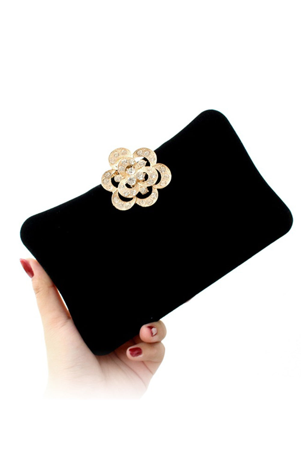 Burgundy Velvet Shoulder Chain Bag - Image 7