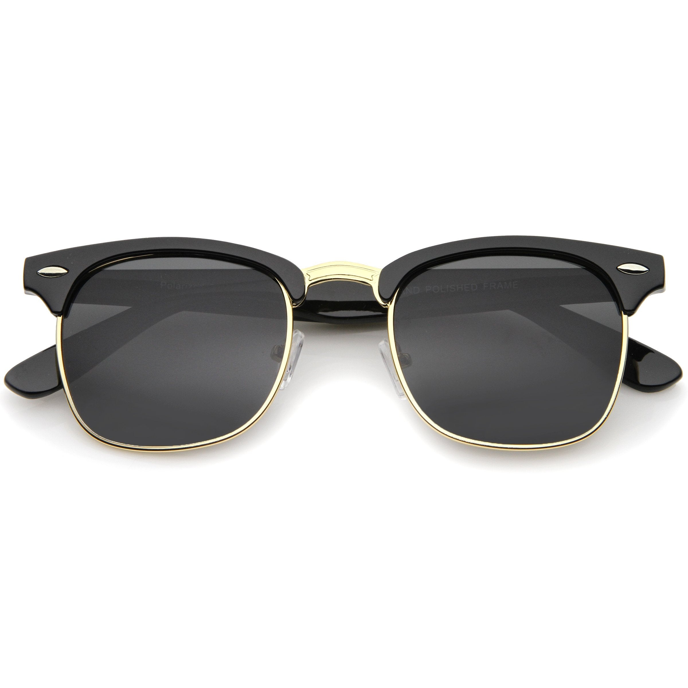 Half Frame Horned Rim Polarized Sunglasses - Image 4