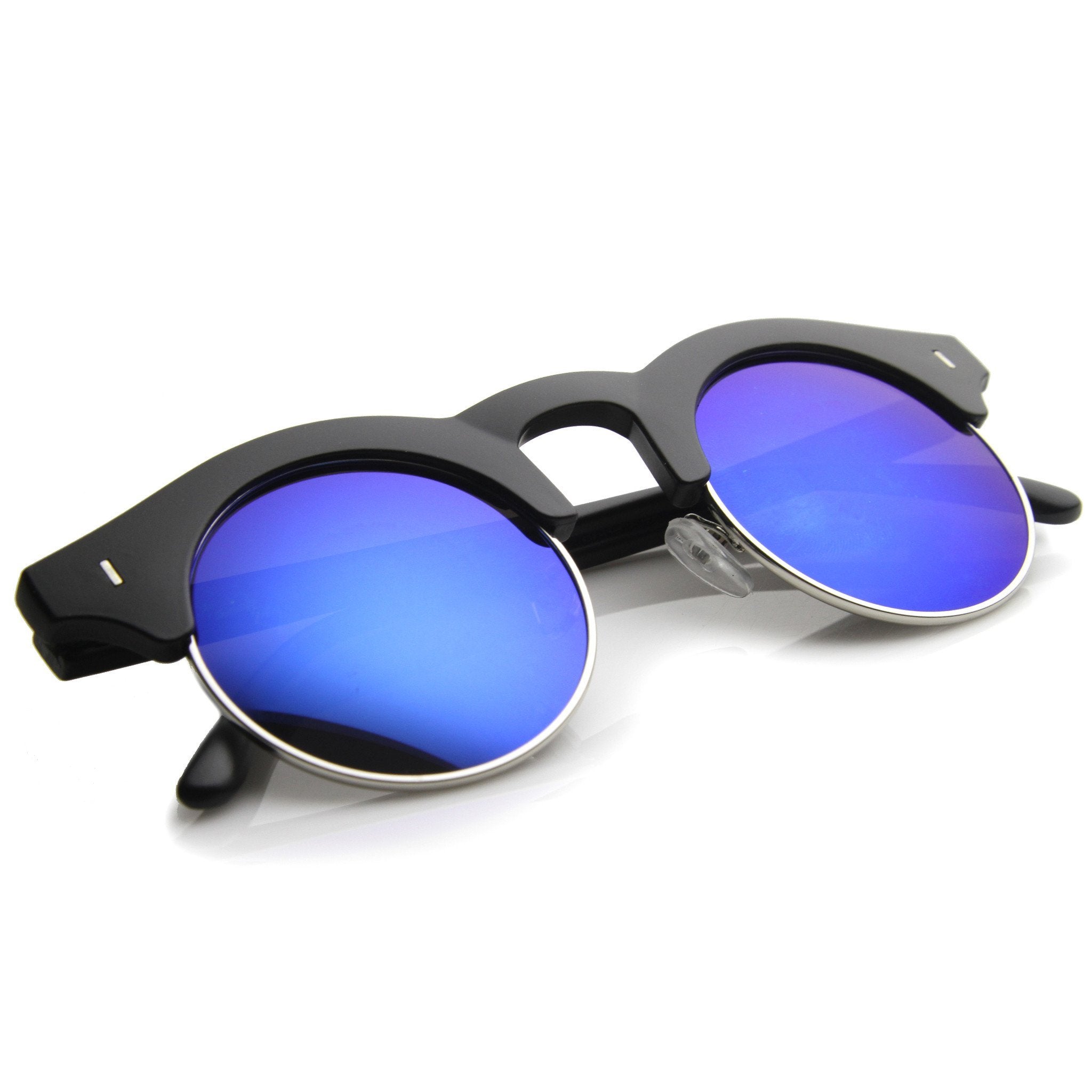 Retro Rim Round Sunglasses - Image 3