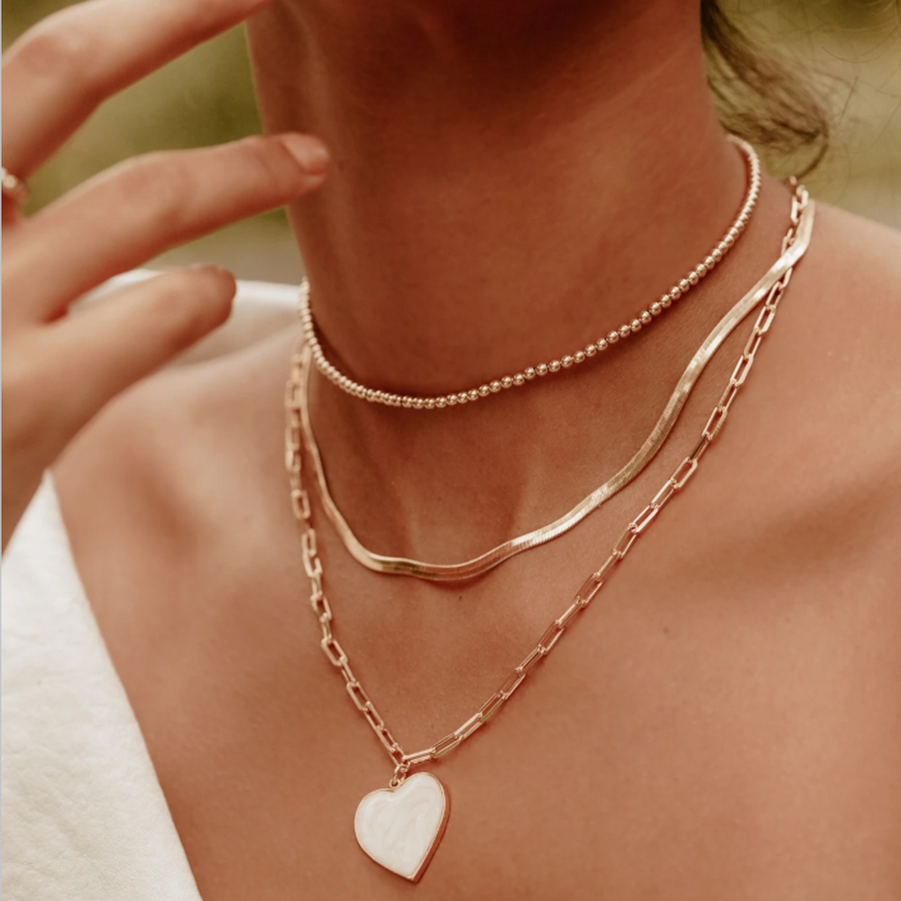 3.5mm Gold Snake Chain Necklace - Image 2