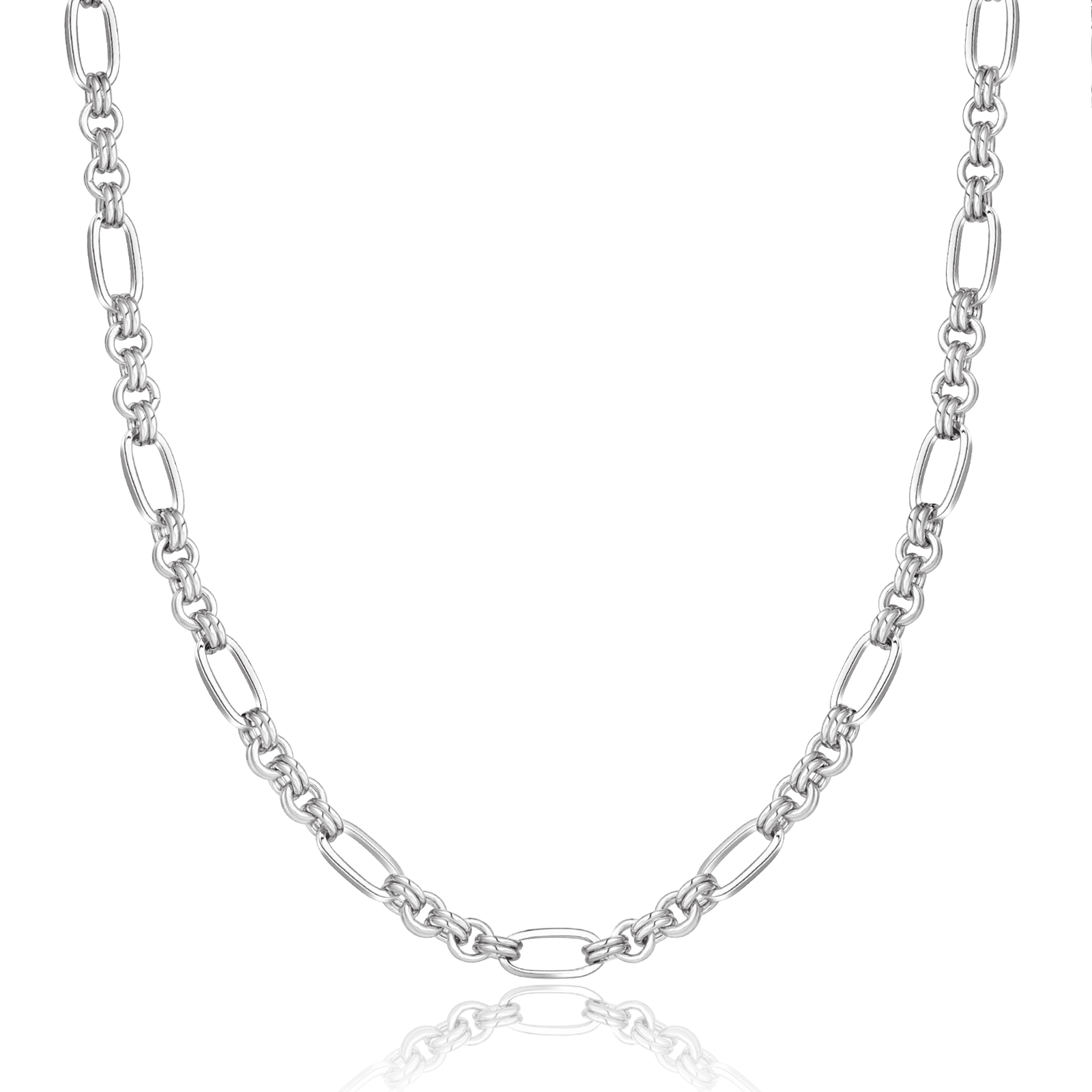 Flat Figaro Chain Necklace - Image 6