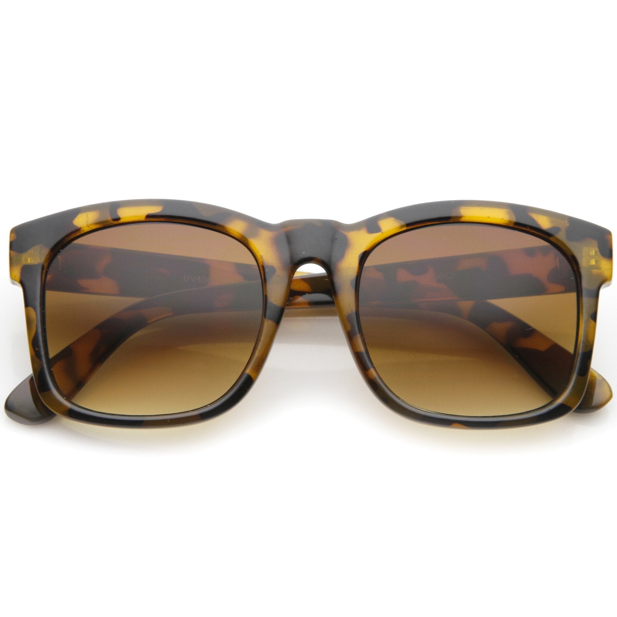 Retro Bold Horned Rim Shallow Frame Sunglasses - Image 5