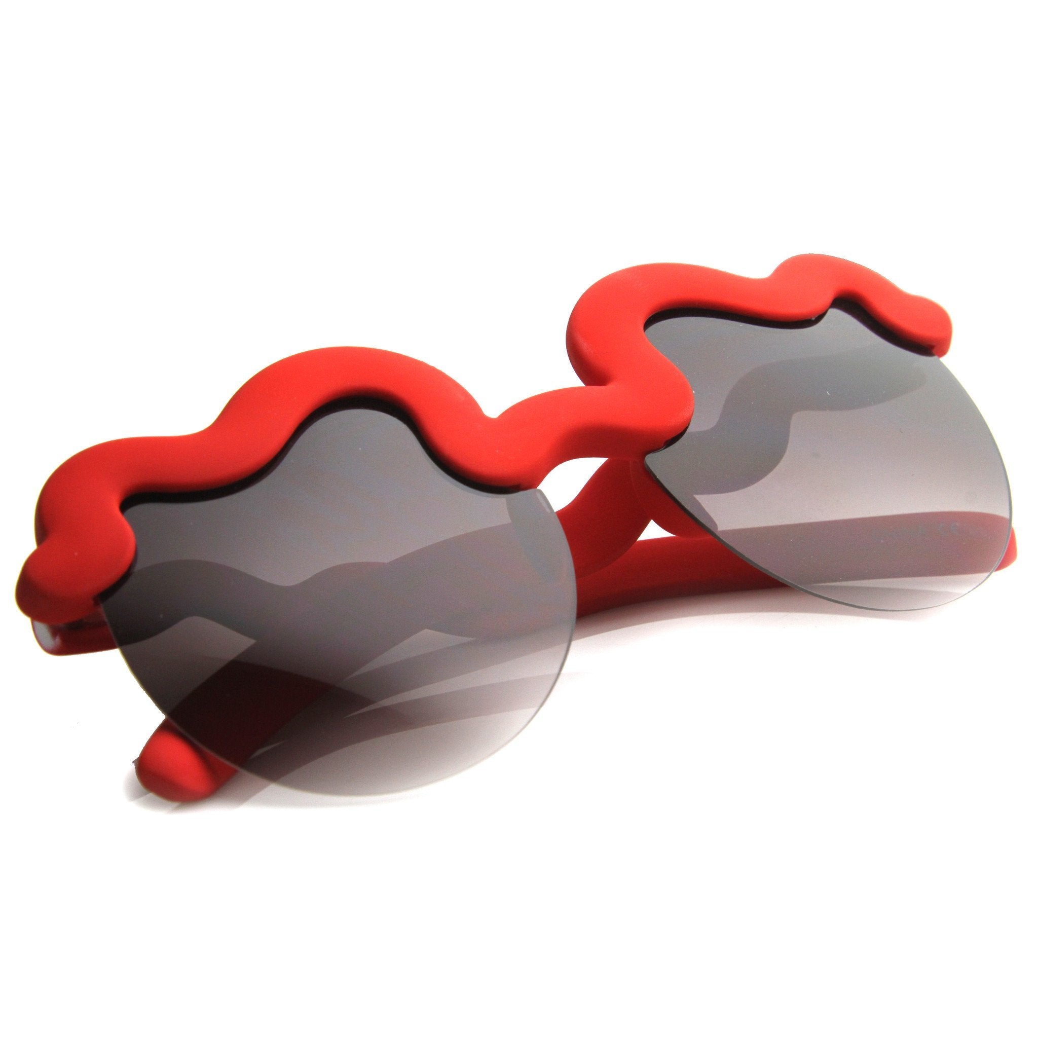 Squiggly Design Round Sunglasses - Image 3