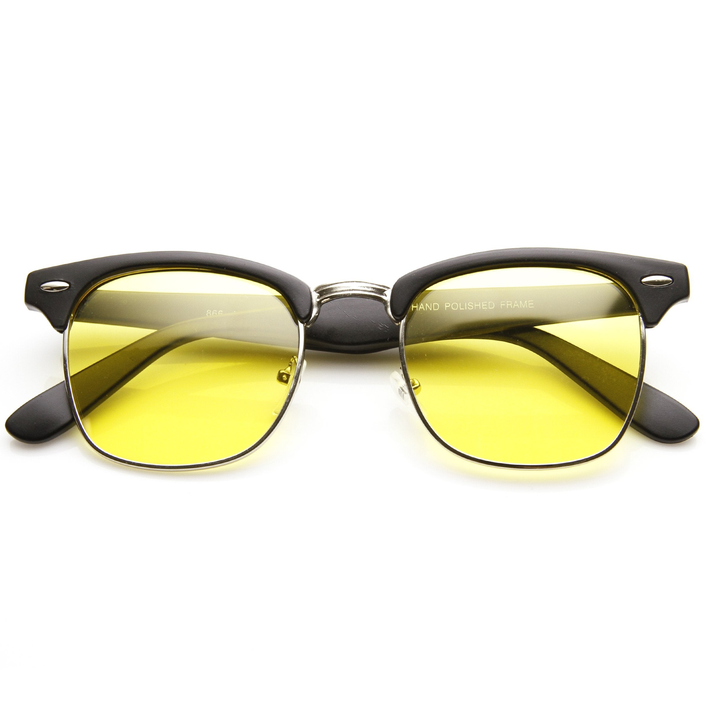 Half Frame Horned Rim Polarized Sunglasses - Image 3