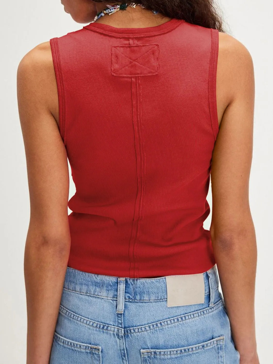 V-Neck Wide Strap Tank - Image 18