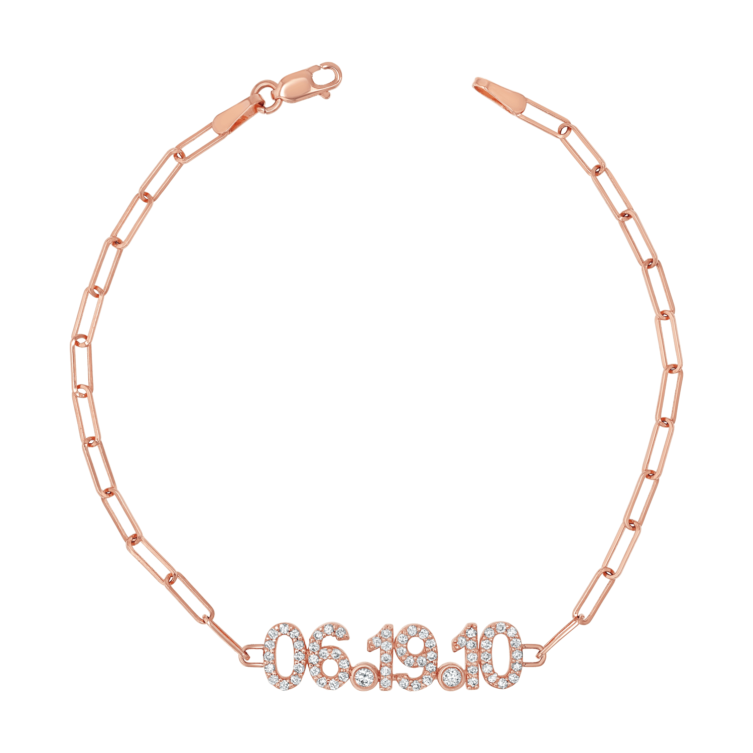 Personalized Date Chain Bracelet - Image 2