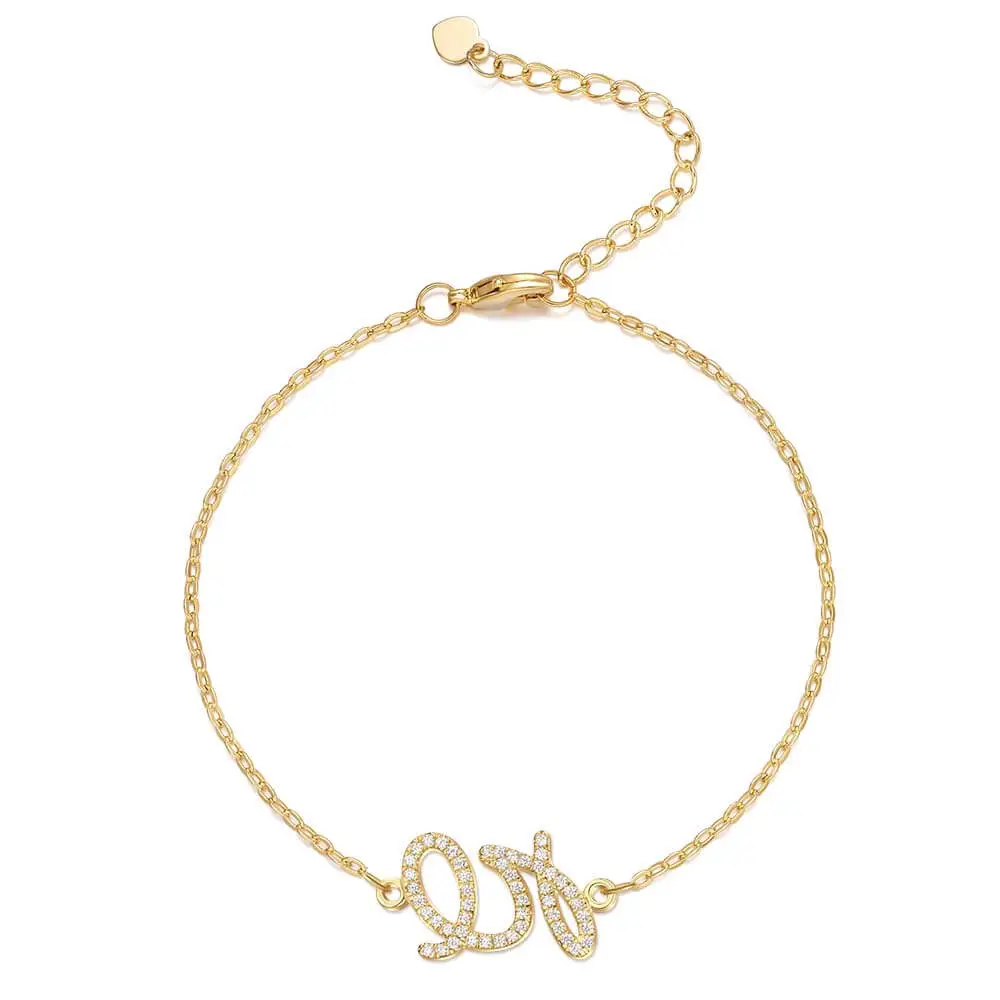 Custom Shining Initial Bracelet