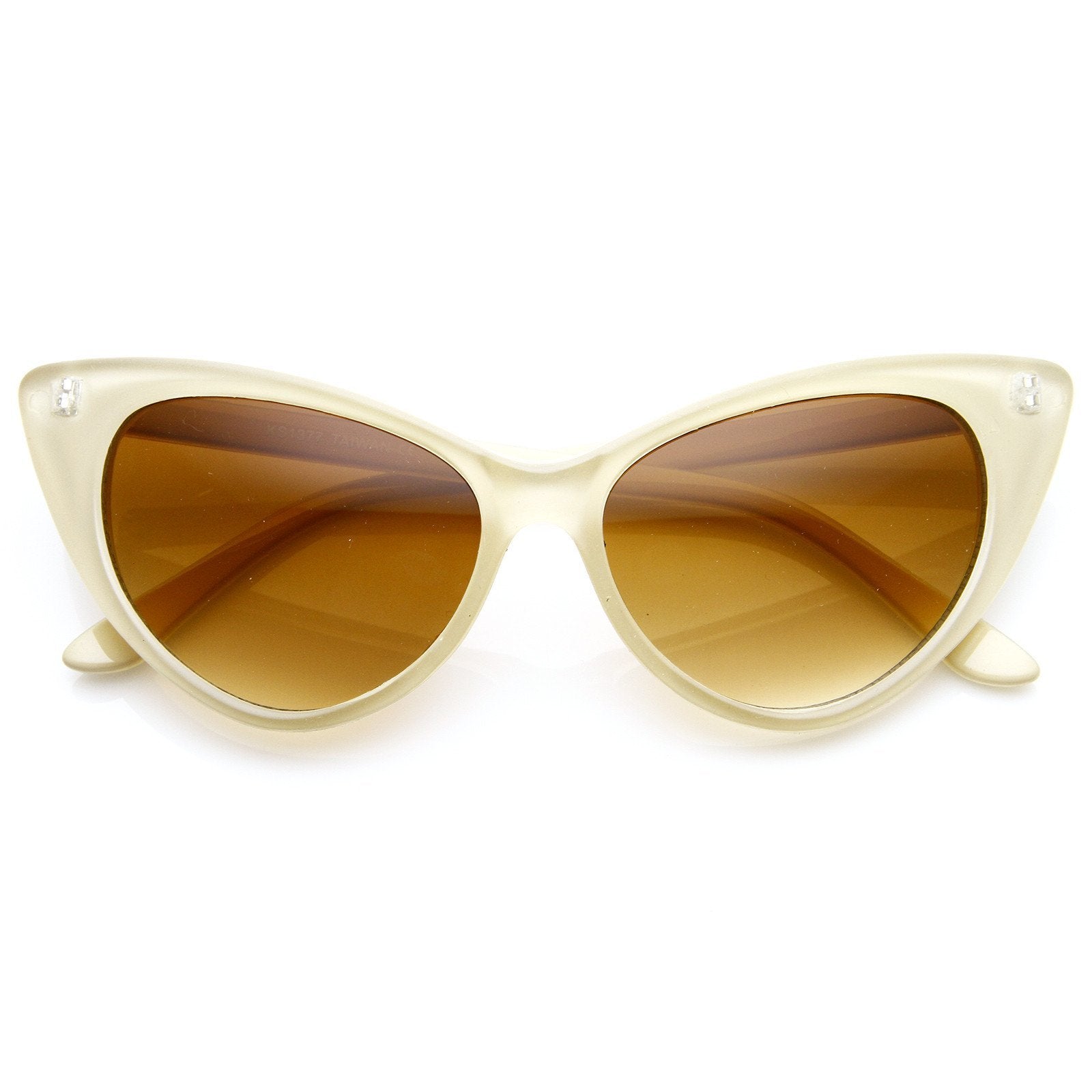 Retro 1950's High Pointed Cat Eye Sunglasses - Image 5