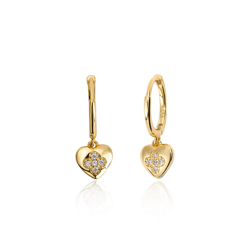 Gold Heart Earrings