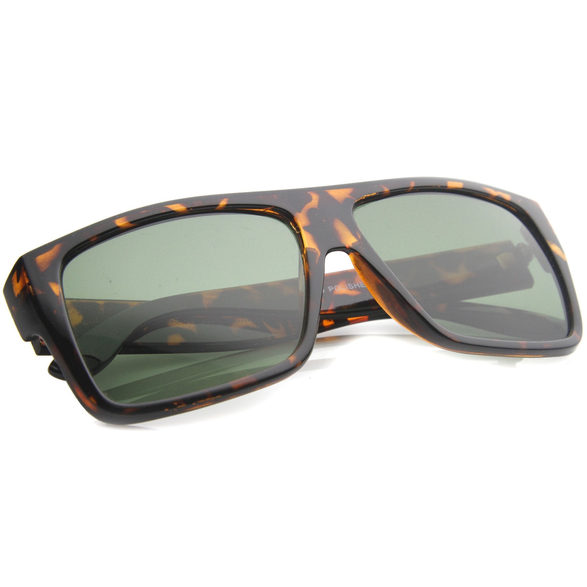 Streetwear Rectangle Flat Top Block Sunglasses - Image 7