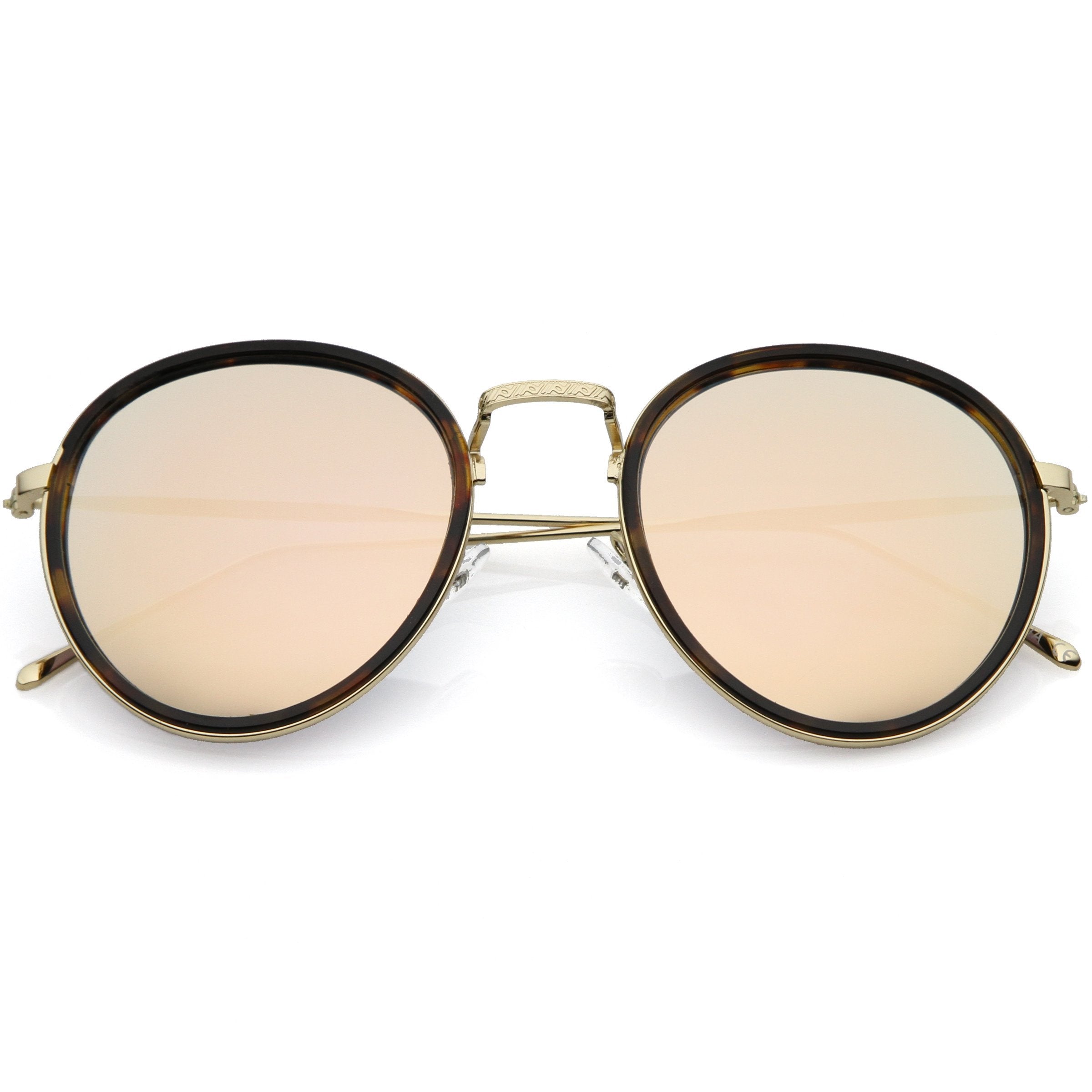 Modern Mirrored Flat Lens Aviator Sunglasses - Image 7