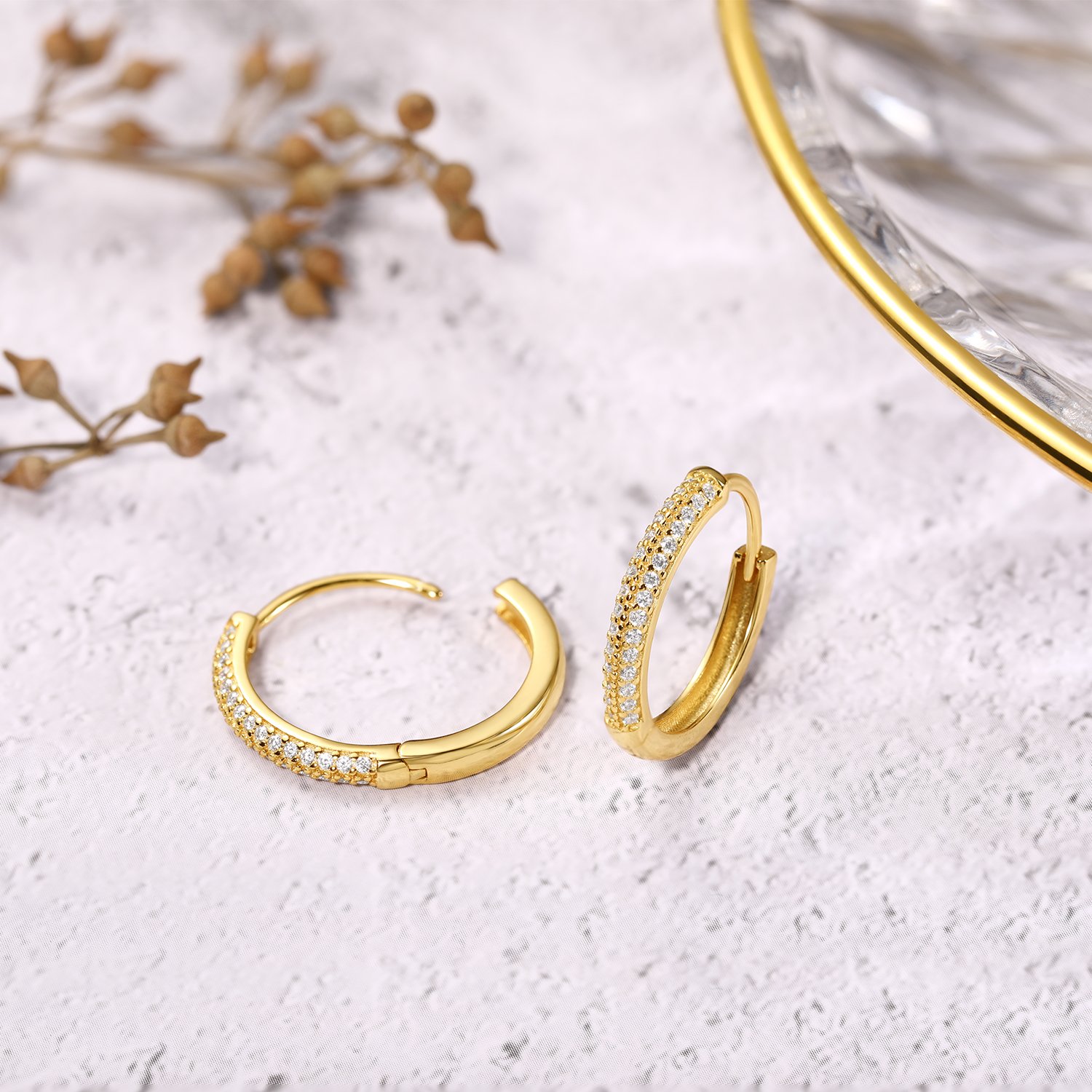 Gold Earrings Hoop For Women - Image 3