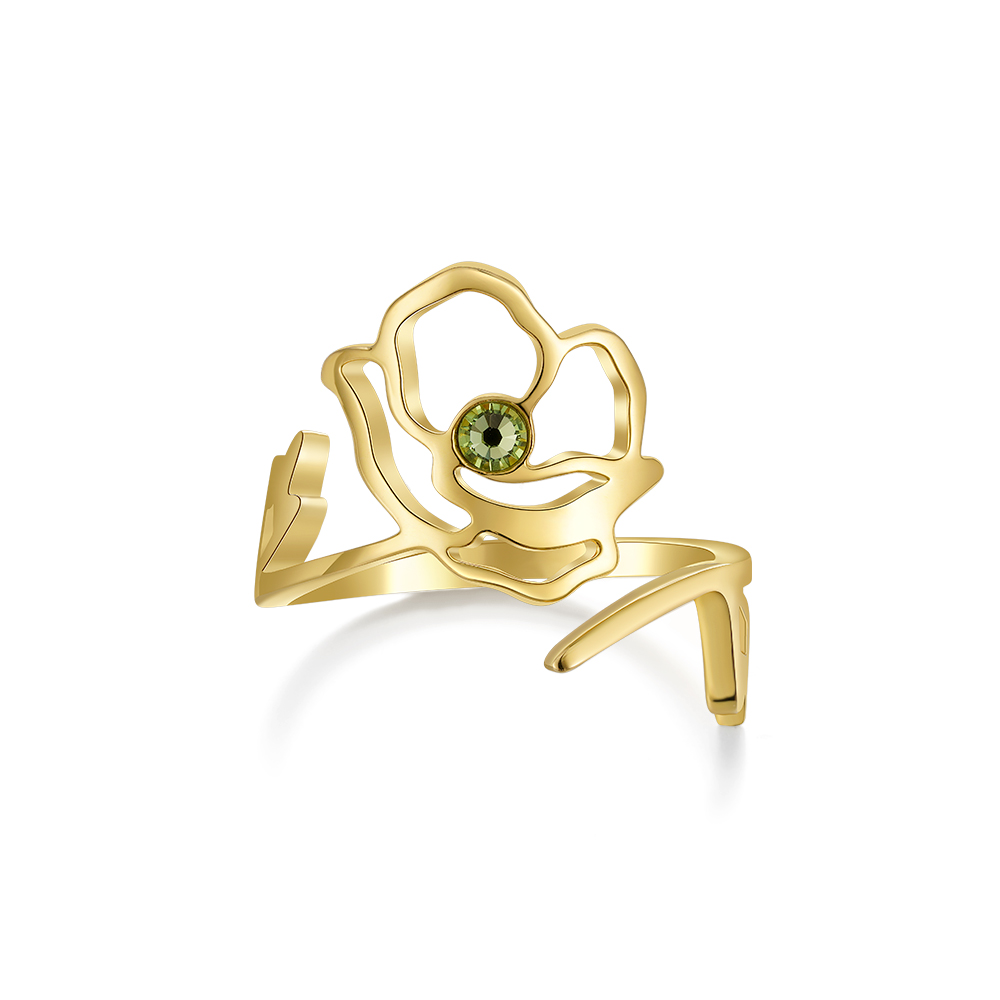 Handmade Birth Month Flower Ring - Image 2