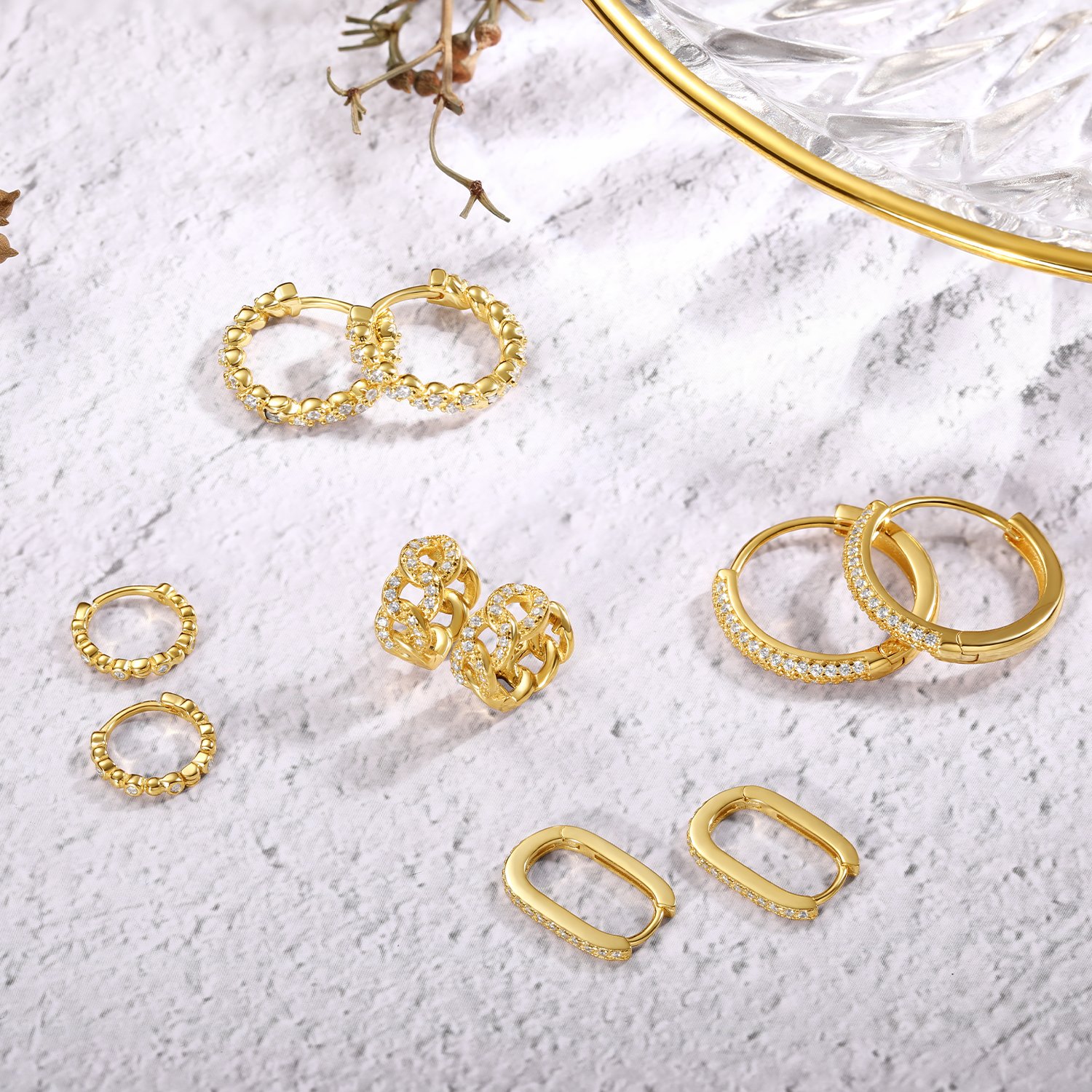 Gold Earrings Hoop For Women - Image 4