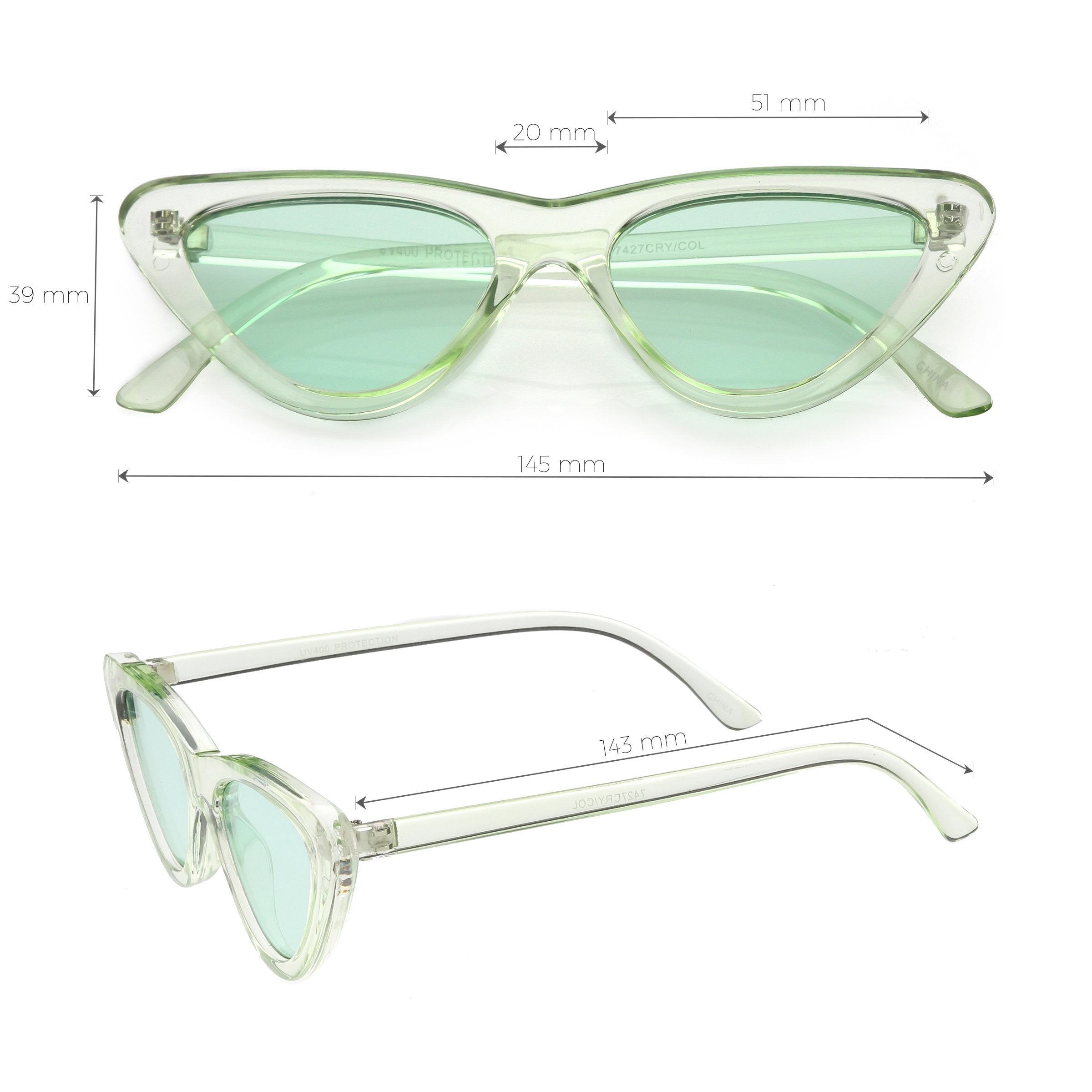 Colorful Retro Festival Cat Eye Sunglasses - Image 8