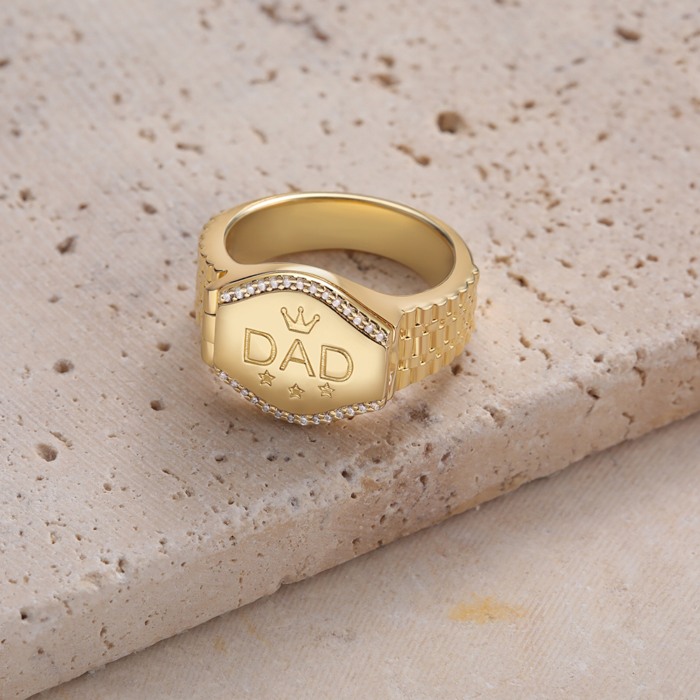 Photo Locket Ring for Dad - Image 2