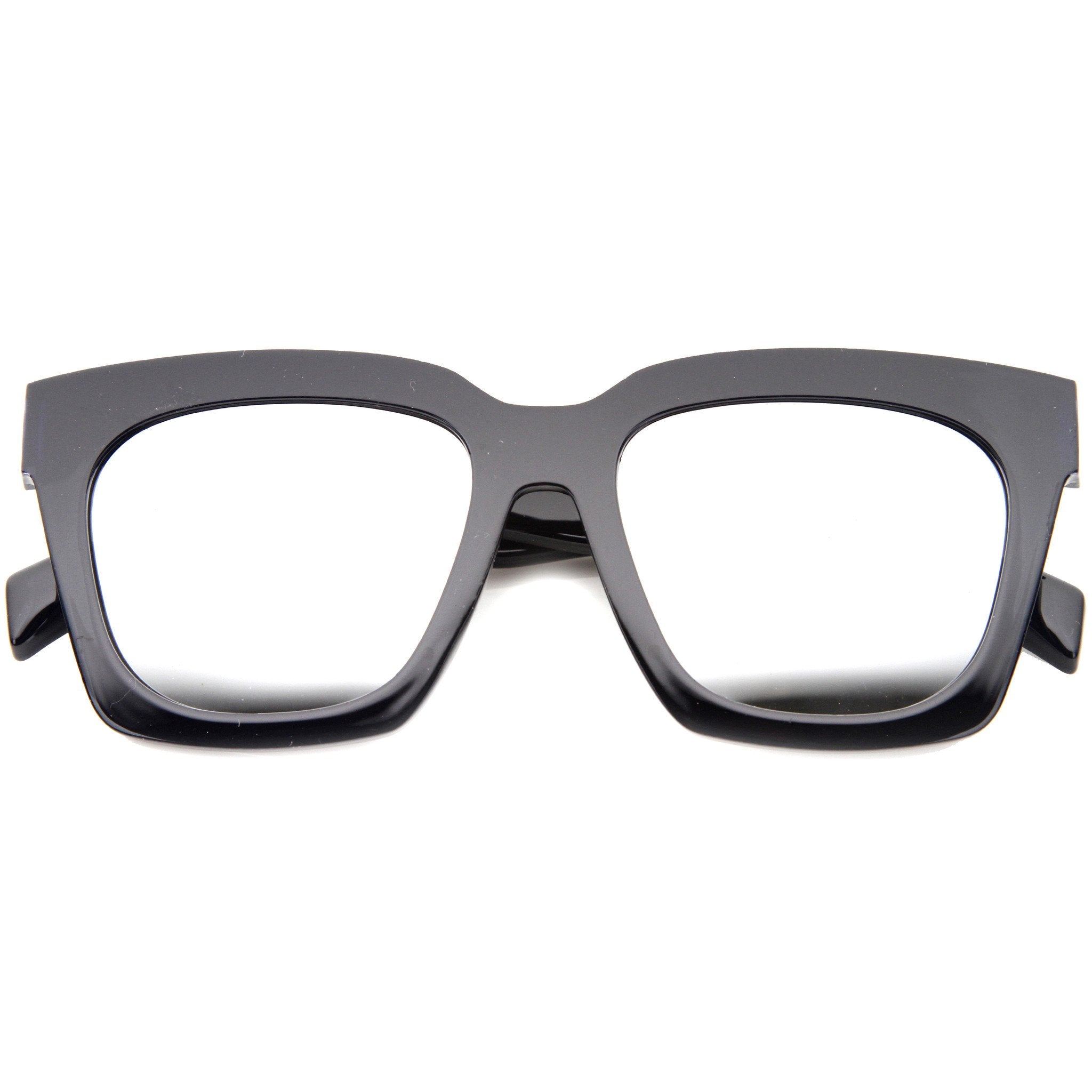 Oversize Horned Rim Mirror Lens Sunglasses - Image 4