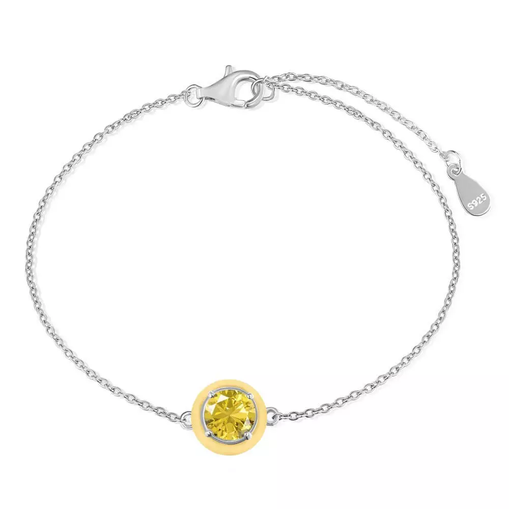 Enamel Macaron Round Zircon Bracelet - Image 5