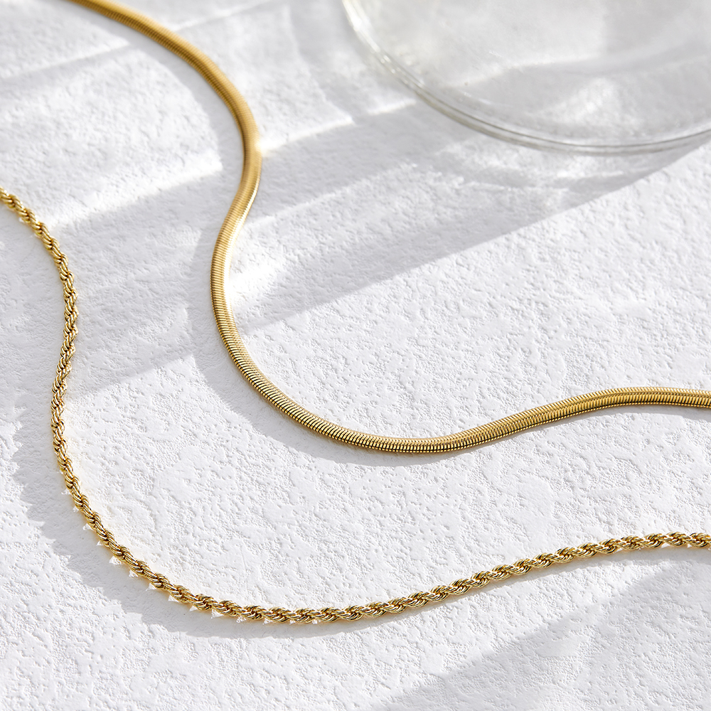 14k Gold Plated Stylish Snake Chain - Image 3