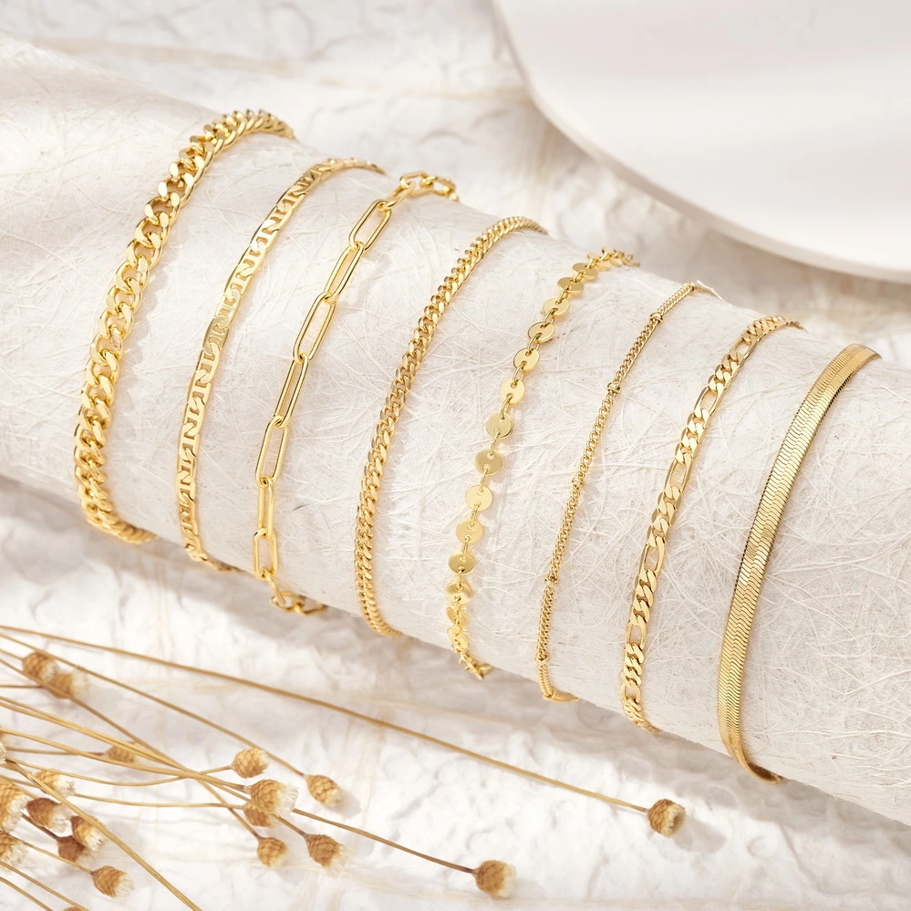 4mm 14K Gold paperclip Ankle - Image 3