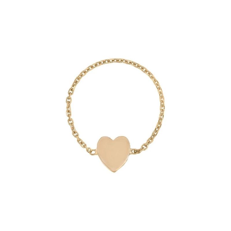 Personalized Mini Heart Date Engraving Chain Ring