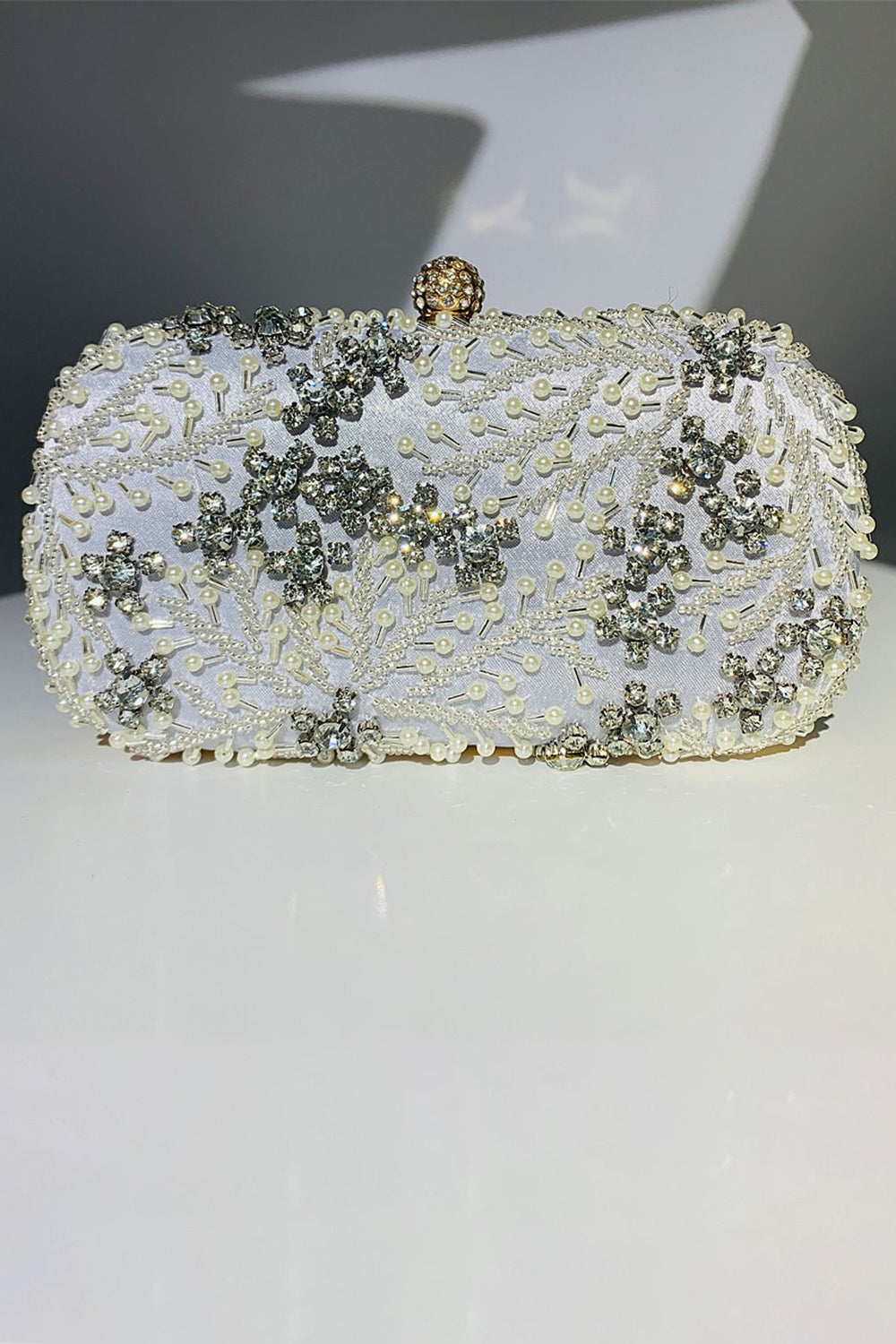 Black Beaded Evening Clutch Bag - Image 9