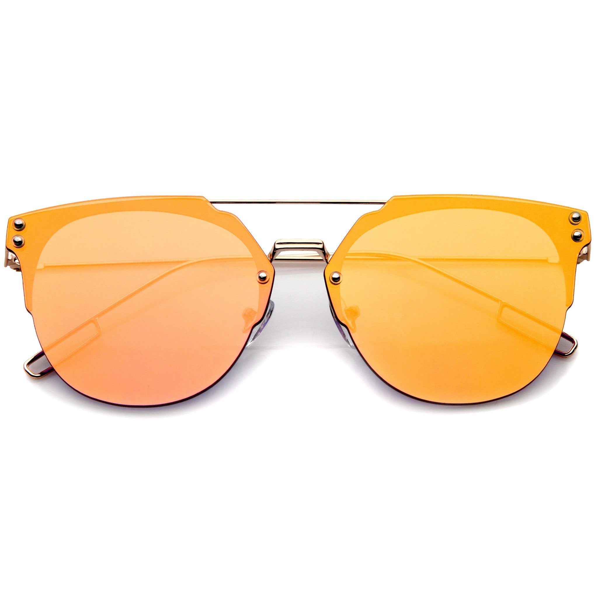 Rimless Flat Lens Color Sunglasses - Image 6