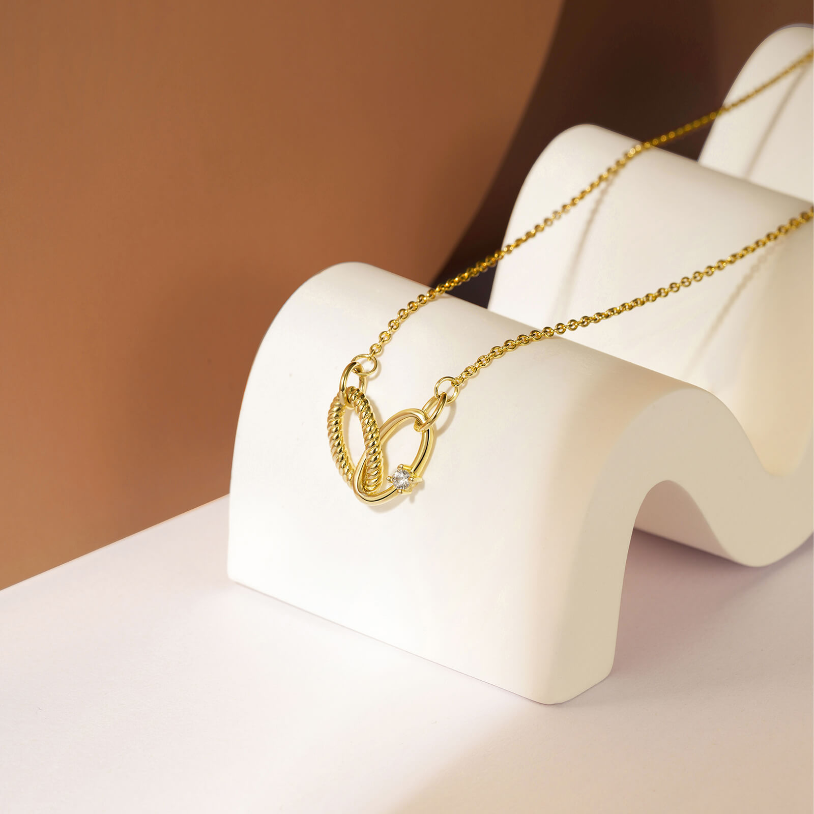 Double Oval Link Necklace - Image 5