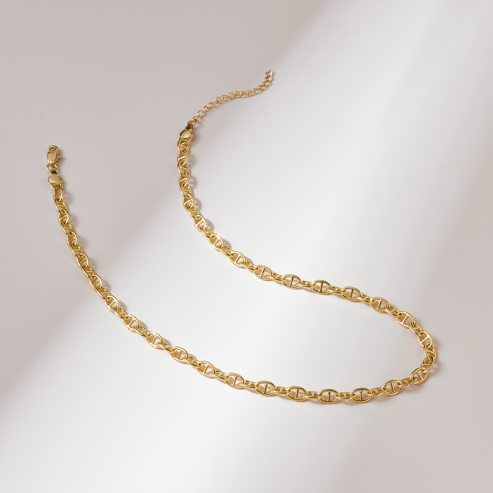 14K Gold Plated Curb Chain Necklace - Image 2