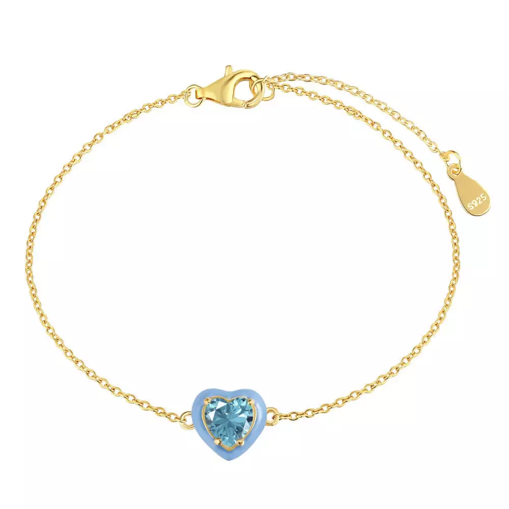 Enamel Macaron Round Heart Bracelet - Image 6