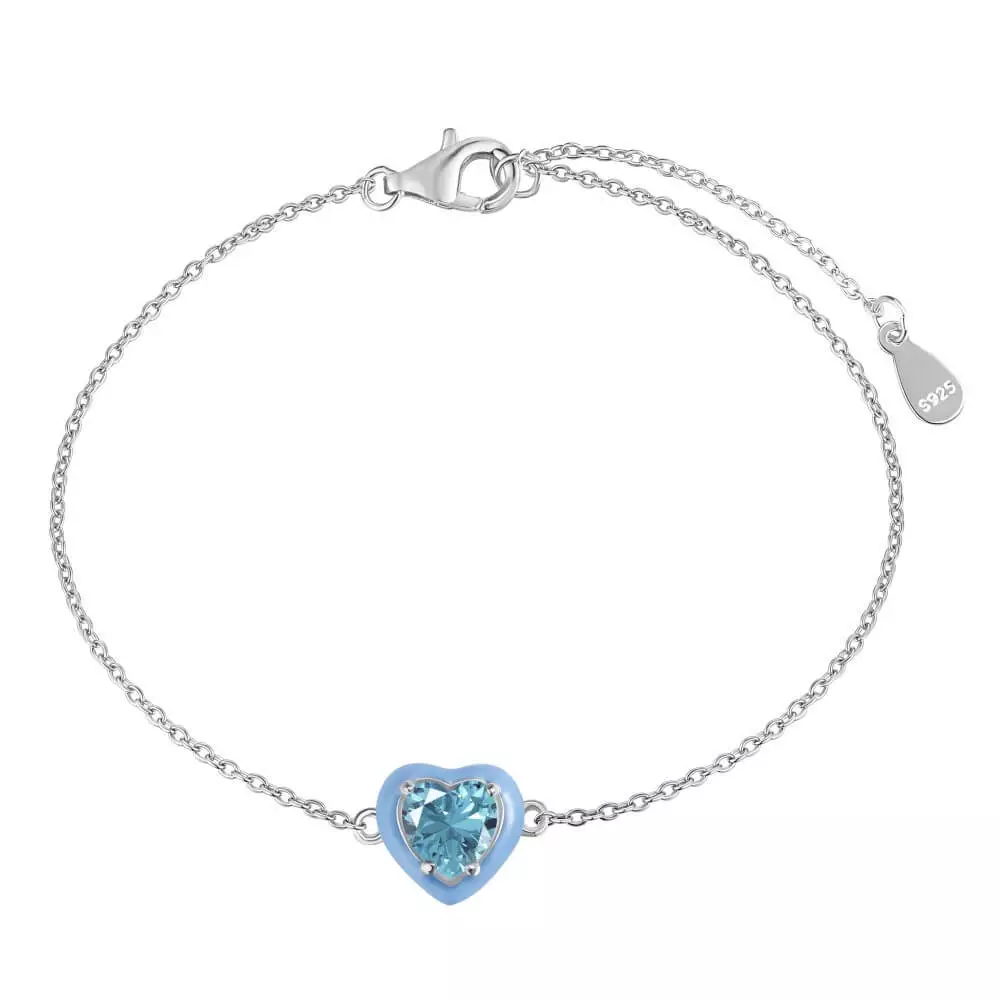 Enamel Macaron Round Heart Bracelet - Image 7