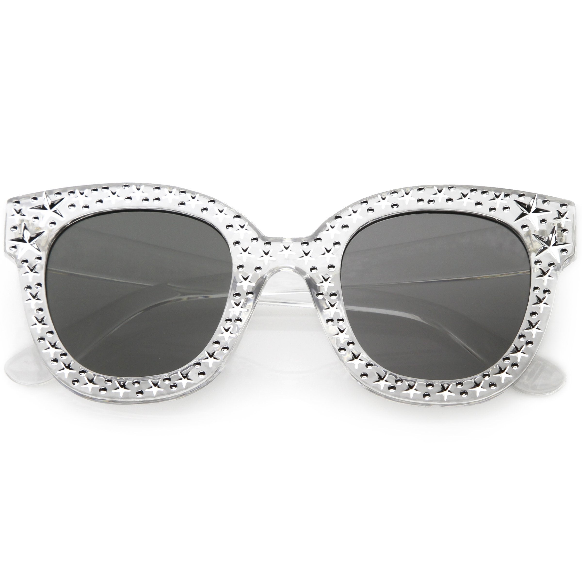 Star Embellished Horned Rim Sunglasses - Image 5