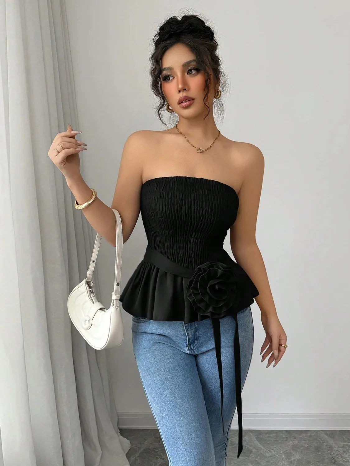 Flower Smocked Tube Top - Image 21