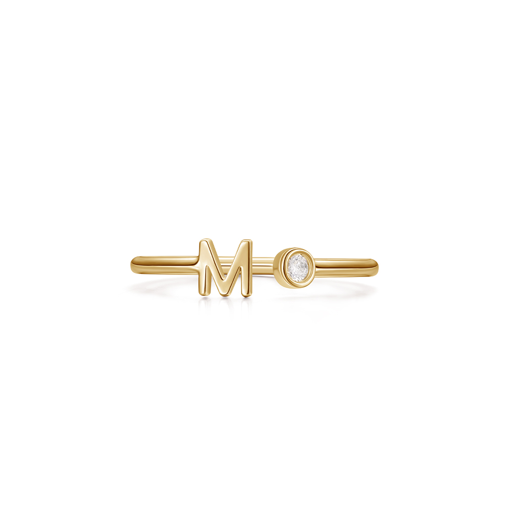 Custom Initial Ring A-Z for Gift