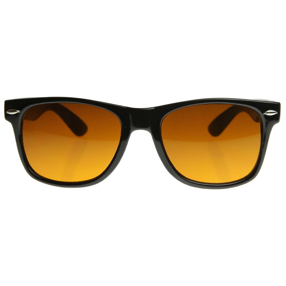 Blue Blocking 80's Horned Rim Sunglasses - Image 2