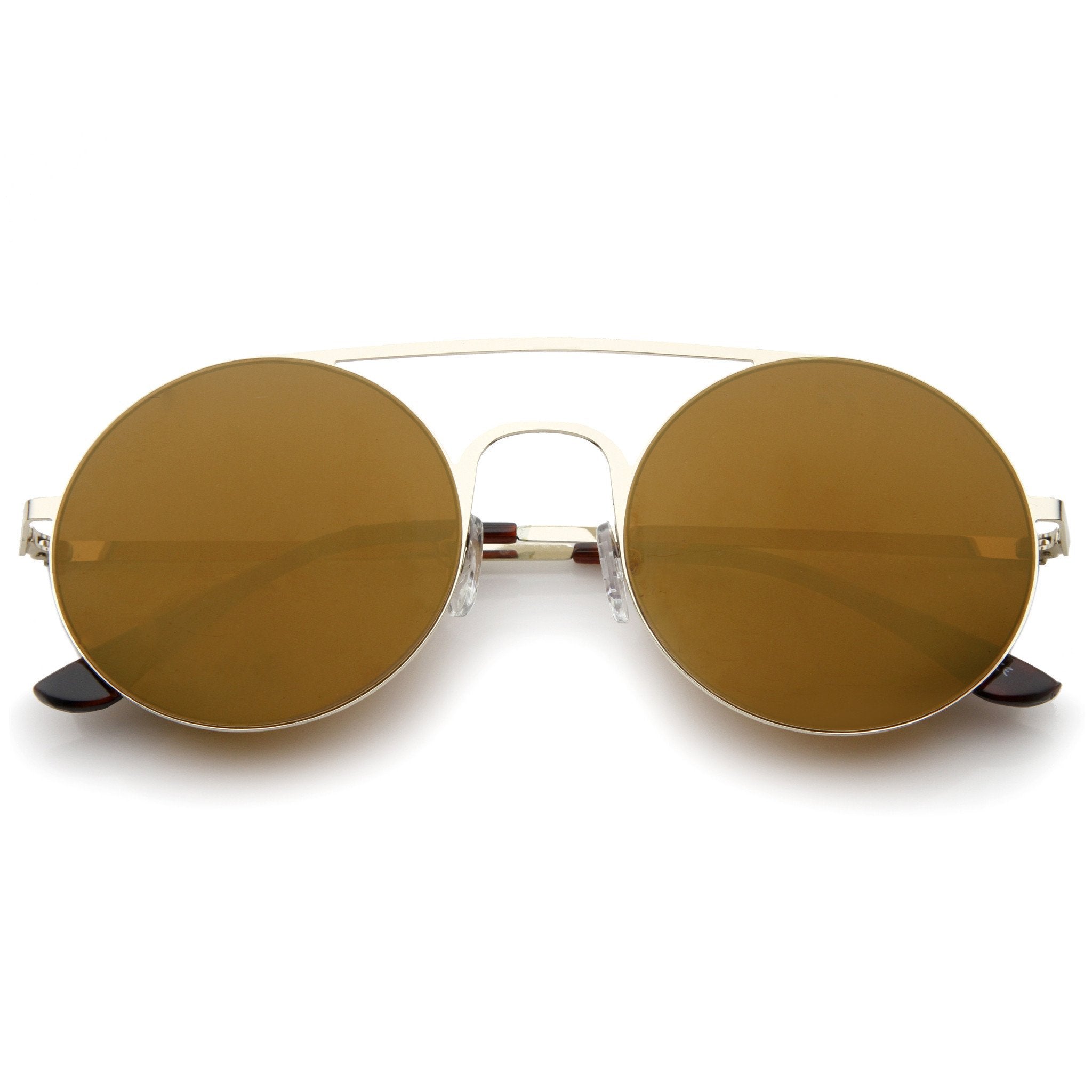 Modern Slim Round Mirrored Sunglasses - Image 5