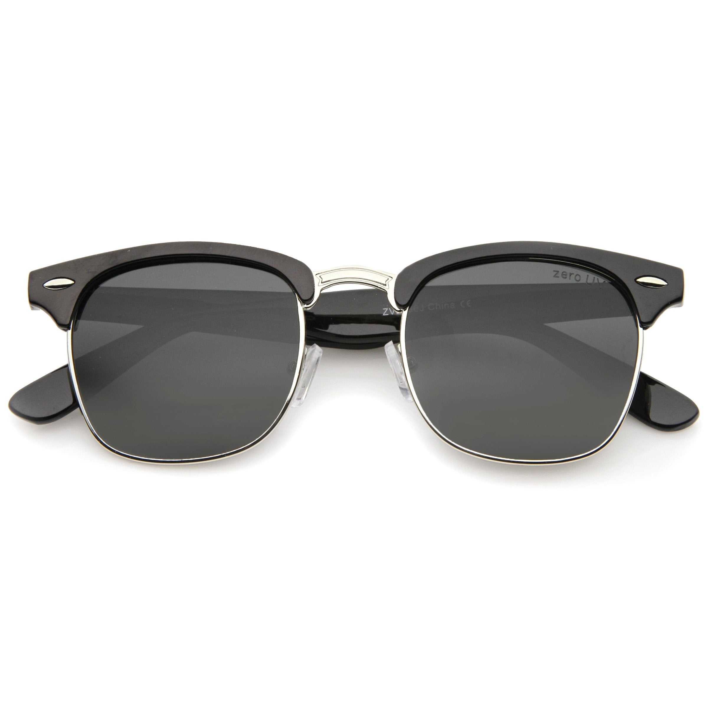 Half Frame Horned Rim Polarized Sunglasses - Image 6