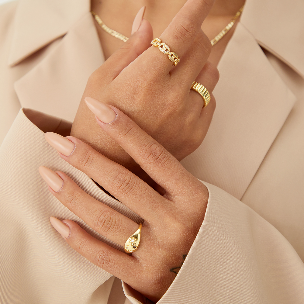 Trendy Adjustable Open Knuckle Rings For Women 3Pcs - Image 5