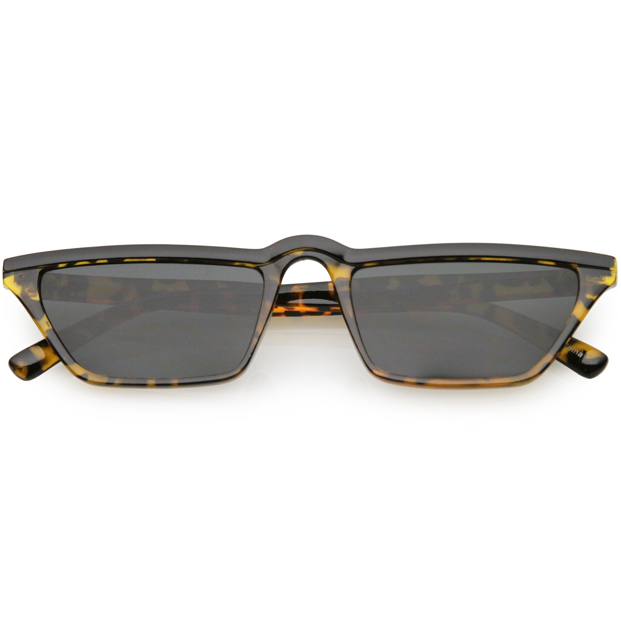 Low Temple Color Top Cat Eye Sunglasses - Image 7
