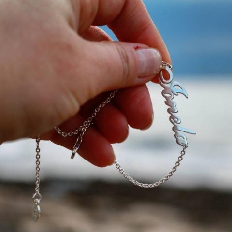 Simple Carrie Name Bracelet / Anklet - Image 7