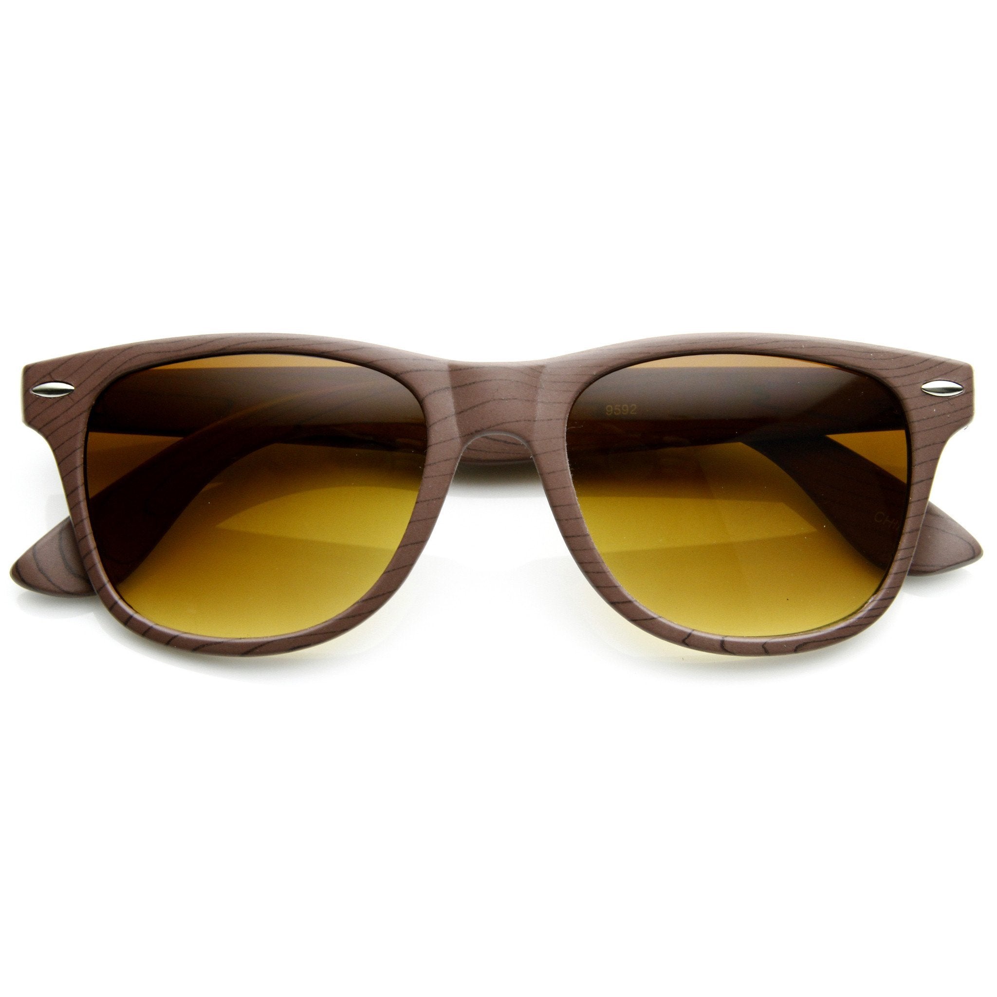 Wood Print Horned Rim Sunglasses