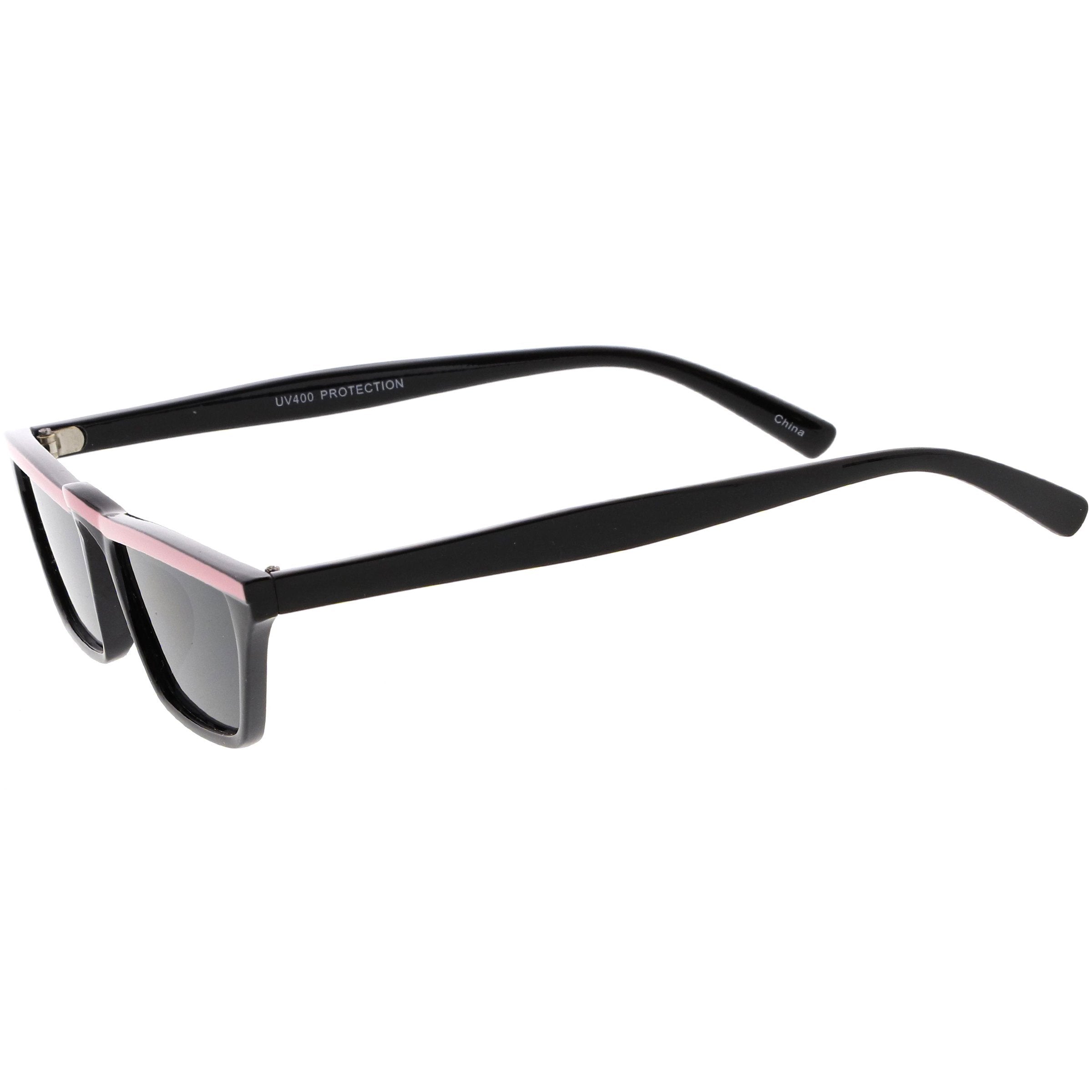 Low Temple Color Top Cat Eye Sunglasses - Image 2